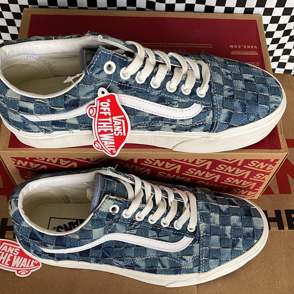 Vans Old Skool Stacked Platforms Woven Denim/Multi WMNS sneakers - Picture 3 of 16